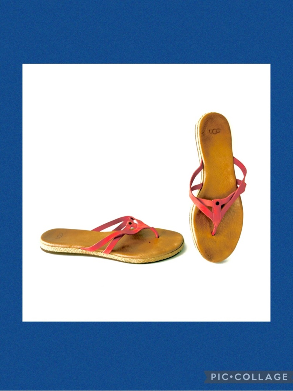 UGG® Annice Leather Flip Flop Sandals
